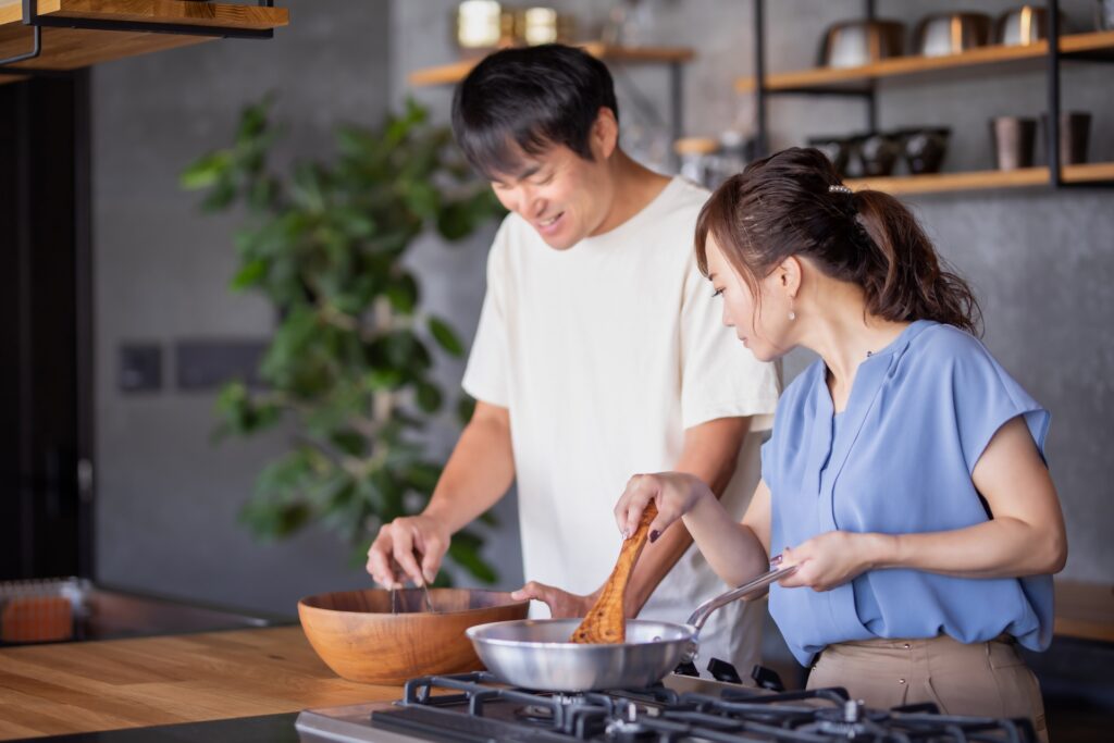 夫婦　キッチン